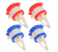 BESPORTBLE 4 Pièces Bouchon Verseur pour Boisson en Boîte Rouge Couvercle, Matériau Abs et Silicone, Démontable et Pratique pour Verser, Extension pour Boissons en Brique