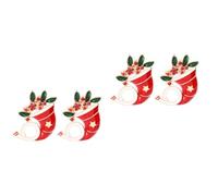 BESPORTBLE 4 Pièces Broche de Noël en Alliage, Motif Cartoon, Style Festif | Décorative pour Cheveux, Bas, Scrapbooking et Paquet, Élégance Délicate, Charme Mode, Usage Soirée et Travail