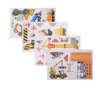 BESPORTBLE 4 Pièces Stickers Fenêtre Construction en Pvc pour Chambre Bébé et Tout-petits, Décoration Murale Facile à Changer et Réfléchissante au Soleil pour Pépinière et Salle de Jeux