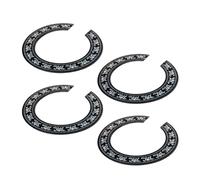 BESPORTBLE 4pcs Autocollants Rosace de Guitare Acoustique en Pvc Noir Décor Pratique et Élégant pour Trou de Guitare Accessoire pour Acoustique