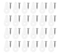 BESPORTBLE 50 Pièces Clips de Fixation pour Vitre de Porte D'armoire en Plastique Résistant Support Fiable et Maintien Sécurisé, Design Simple et Élégant pour Miroir et Meuble Couleur