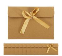 BESPORTBLE 50 Pièces Enveloppes D'emballage Kraft Vintage Ruban Or, Protection Vie Privée et Résistance à L'usure, pour Cartes de Bénédiction et Usage Paquet à Main