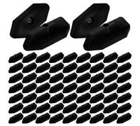 BESPORTBLE 50 Pièces Fixations de Pont à Espacement Étroit Clips de Terrasse Abs Noir pour Terrasse Extérieure Pe Bois Plastique Système de Fixation de Pont
