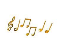 BESPORTBLE 6 Pcs Acrylique Musique Note Autocollants Mur Monté Miroir Surface Autocollants Bricolage Stickers Muraux Muraux Art Mural Vinyle pour Chambre Bureau Salle de Musique (Doré)