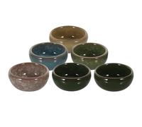 BESPORTBLE 6 Pièces Bol à Huiles Essentielles en Céramique Craquelée, | Bol Compact, Surface Lisse et Décorative, Usage Massage Maison, Présent pour Soi et Amis Couleur Aléatoire