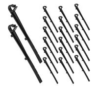 BESPORTBLE 60 Pièces Support de Filtre de Gouttière en Abs Noir Clip Droit Compatible Gouttière Anticorrosion Résidentielles Extérieures