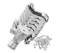 BESPORTBLE 8 Pièces Pieds Décoratifs Vintage en Alliage de Zinc | Support Stable Anti-balancement, Installation Facile, Finition Argenté, Usage DIY Salon et Coffret