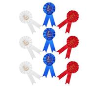 BESPORTBLE 9 Pièces Ensemble de Rubans à Rosettes pour Récompense, | Insigne Ruban Rosette en Tôle D'acier et Ruban, Fixation Facile, Léger, pour Remise, Classement, Cérémonies