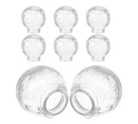 BESPORTBLE Abat-jour en Verre Sphérique pour Lampes Extérieur, Design Craquelé Unique, 8 Pièces, Diamètre 6 Cm, Facile à Monter, pour Lampes de Table et Allées