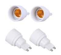 BESPORTBLE Adaptateur de Douille G9 vers E14 pour Ampoules, Lot de 4 Pièces, Compact et Simple D'utilisation, en Métal et Plastique, pour Lampes de Plafond et Lampes de Table