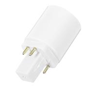 BESPORTBLE Adaptateur de Douille vers E27 Protection les Surintensités en Plastique Blanc, Conversion de Culot pour Ampoule G24q pour Bureaux et Centres Commerciaux