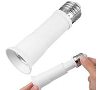 BESPORTBLE Adaptateur Rallonge pour Ampoule E27 en Métal et Pc, Prolongateur de Douille Télescopique 2 Pièces, pour Salon et Chambre