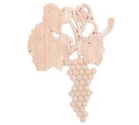 BESPORTBLE Applique Murale en Bois Sculpté de Raisin Creux, Décoration Élégante Européenne en Bois Beige pour Armoires, Effet Visuel 3d Symbolisant L'abondance, Style Classique et Romantique