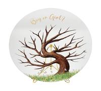 BESPORTBLE Arbre à Empreintes Digitales Décoration Interactive en Acrylique et Souvenir Élégant 1 Set pour Fête de Découverte de Genre pour Tous Âges