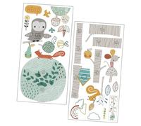 BESPORTBLE Autocollant Mural de Toise Animaux Colorés en Pvc pour Chambre D'garçon et Filles, Décoratif et Créatif Motif Arbre et Jungle, pour Chambre ou Couloir D'garçon et Filles