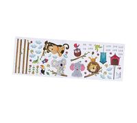 BESPORTBLE Autocollant Mural Toise pour Garçon et Filles en Pvc, Décoration Murale Animaux Jungle, pour Chambre Bébé ou Salle de Jeux