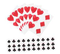 BESPORTBLE Autocollants de Poker Adhésifs pour Gobelets 24 Pièces, Décorations Imperméables Thème Cartes à Jouer, Accessoires Fête Adulte, Utilisation Événementielle, Stickers Décoratifs