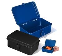 BESPORTBLE Boîte à Outils Lot de 2 pour Voiture en Fer Renforcé | Rangement Organisé, Fermeture Verrouillable, Format Portable, Coffret Métallique Robuste pour Atelier