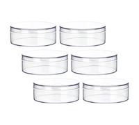 BESPORTBLE Boîtes à Bonbons avec Couvercle en Ps Rondes Transparentes Lot de 6 Finition Lisse, Organisateur Polyvalent Rangement Pratique pour Bijoux et Mariage pour Fêtes