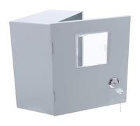 BESPORTBLE Boîtier de compteur d'énergie en fer 155X180X100 MM avec bouclier transparent, conception sans fond pour compteur électrique en milieu industriel