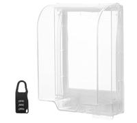BESPORTBLE Boîtier de protection électrique 86 type en plastique avec serrure à code, transparent pour inspection, interrupteur étanche pour ateliers et extérieurs