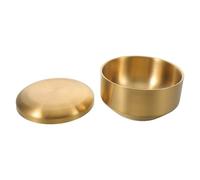 BESPORTBLE Bol à Savonnette à Raser Design Élégant et Moderne en Acier Inoxydable pour Hommes avec Couvercle Résistant à L'usure, Salle de Bain Voyages