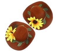 BESPORTBLE Bouchons pour Bouteilles de Vin en Feutre Marron 2Pcs Design Chic et Unique pour Décoration de Fête de Noël et Ambiance Festive