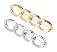 BESPORTBLE Boucle de gilet, boutons de sécurité de chemise, alliage de zinc, 2pcs, argent, résistante à l'usure, pour femmes, pour manteau et châle