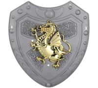 BESPORTBLE Bouclier de Guerrier Jouet pour Cosplay, Bouclier de Guerrier Argenté pour Accessoires de Fête d'enfants, 28 Cm (11 Pouces)