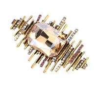 BESPORTBLE Broche Vintage pour Femmes en Alliage de Zinc, Forme Rectangulaire 3d, Accessoire Élégant Résistant Décoloration pour Soirées et Bouquets