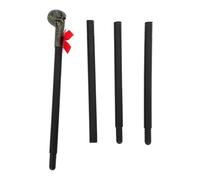 BESPORTBLE Canne de Marche Halloween en Plastique Léger avec Crâne et Nœud Papillon Or, Accessoire Costume Événement et Décoration Maison Hantée, 1 Set Facile à Porter