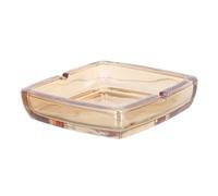 BESPORTBLE Cendrier Carré en Verre Transparent pour Cigarettes Base Sécurisée, Design Moderne et Élégant, pour Décoration Intérieure de Bureau ou Maison