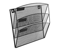BESPORTBLE Classeur Suspendu Mural Vertical A4 en Fer Noir, Multi-Niveaux | Trieur Courrier Mural, Porte-papier, Organisateur de Papier Peint, Accès Facile, Gain de Place