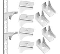 BESPORTBLE Clips D'étagère Surface Polie en Acier Argenté Lot de 10 Structure Simple, Légers et Robustes pour Supports de Rangement pour Armoires et Classeurs