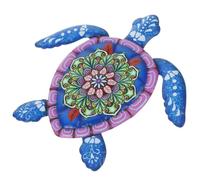 BESPORTBLE Décoration Murale à Suspendre Tortue en Fer Bleu Murale Résistante et Originale Ornement Extérieur Unique et Artistique pour Jardin et Salle de Bain