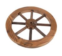 BESPORTBLE Décoration Murale Fixation Murale Facile en Bois Forme Roue de Chariot 35 CM Style Rustique Vintage pour Balcon ou Bureau