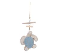 BESPORTBLE Décoration Murale Tortue Bois pour Intérieur Côtier Ornement Suspendu Nautique Bleu Art Mural Plage Rustique pour Salle de Bain et Salon