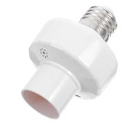 BESPORTBLE Douille de Lampe E27 Détecteur de Mouvement Retardateur, Design de Surface en Abs et Alliage de Zinc, pour Maison et Garage, Support Ampoule Intelligent Blanc
