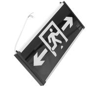BESPORTBLE Éclairage de Secours à LED Indicateur D'évacuation Noir Mural en Plastique Lampe de Secours Suspendue Facile à Installer pour Lieux Publics