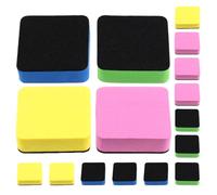 BESPORTBLE Effaceur de tableau noir d'école magnétique 16 pièces carré en EVA coloré pour nettoyage efficace en milieu scolaire et professionnel
