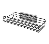 BESPORTBLE Étagère de Rangement Mural sans Perçage en Acier Inoxydable Noir, Grosse Capacité et Antirouille pour Salle de Bain Cuisine, Support Pratique pour Accessoires