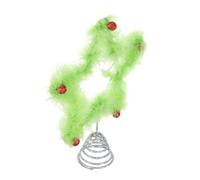 BESPORTBLE Étoile de Sapin Verte pour Noël Cimier Décoratif pour Sapin Ornement de Noël Décoration Métal