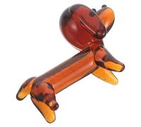 BESPORTBLE Figurine de Chien Miniature Teckel en Verre Soufflé Marron | Mini Format, Style Rétro, pour Maisons de Poupée et Étagères, Collection Décorative pour Amateurs D’animaux