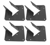 BESPORTBLE Kit de 4 Équerres en Fer Noir pour Pergola Extérieure en Bois, Supports Robustes et Solide, Installation Facile pour Pavillon et Structures en Bois