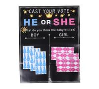 BESPORTBLE Kit de Fête Gender Reveal en Papier Autocollants Vote et Confettis, Installation Facile, Nettoyage Rapide, pour Shower et Photo Booth