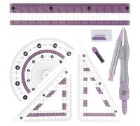 BESPORTBLE Kit de Règle Triangulaire Multifonction, Mesure Précise, | Transparent, Chiffres Clairs, Léger et Portable, pour Architectes et Ingénieurs, Dessin Scolaire