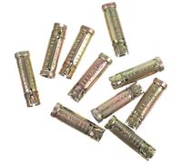 BESPORTBLE Lot de 10 Ancrages Moletés en Acier pour Béton Massif M8x50mm, Kit D'ancrages à Expansion Haute Performance, Facile à Installer pour Fixation Solide Béton Plein