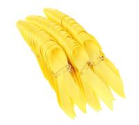 BESPORTBLE Lot de 100 Épinglettes Ruban Jaune en Satin Polyester Forme de Ruban de Sensibilisation au Cancer Infantile Pins Émaillés Polyvalents pour Vêtements et Accessoires pour