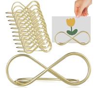 BESPORTBLE Lot de 12 Porte-mémos en Fer Doré pour Décoration de Fête, Supports de Table Pratiques Design Créatif, pour Mariage et Événements à Domicile