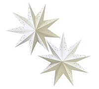 BESPORTBLE Lot de 2 Abat-Jours Étoile 45 cm en Papier - Pendentif Creux pour Noël, Mariage, Anniversaire, Fête et Décoration